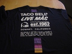 unused Taco Bell Live Mas Employee CREW Shirt Mens 4XL Downey California 1962