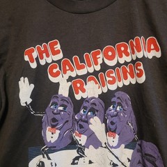 Vintage California Raisins Tshirt Black Large USA Heard It Through The Grapevine