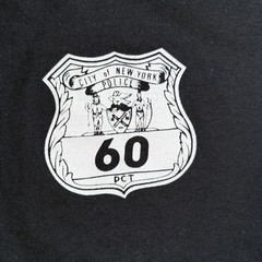 Vintage NYPD 60th Precinct Shirt Mens XL Black Jerzees Single Stitch Made USA