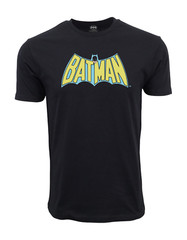 DC Men’s Batman Classic Text Bat Logo Short Sleeve T-Shirt
