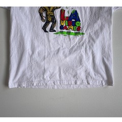Nasty Neckface LA Video Games “Finish Him” Graphic T-Shirt / L / White Cotton