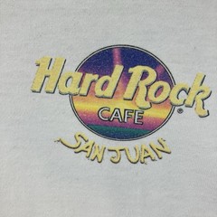 Vintage 90s Hard Rock Cafe San Juan Puerto Rico Souvenir USA Large HEAVY TEE