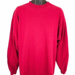 Vintage Fruit Of The Loom Blank T Shirt Mens Size XL Pink 90s Made In USA