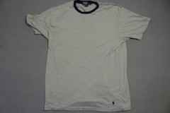 Vintage Polo Ralph Lauren Shirt Mens Large Gray Blue Striped Short Sleeve