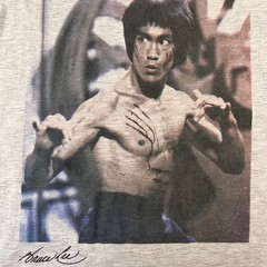 Official Bruce Lee Enter the Dragon Graphic T-Shirt Men’s Medium Heather Gray