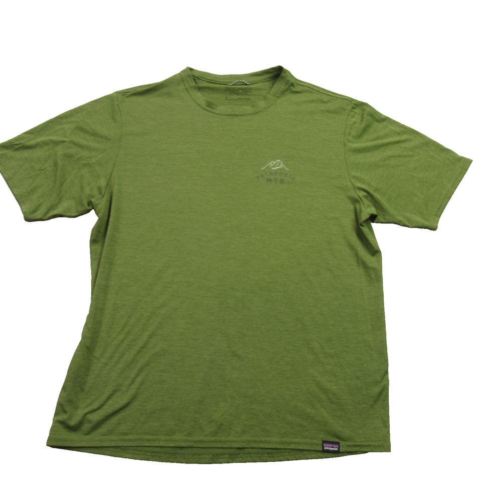 Patagonia Shirt Mens Small Green Short Sleeve Crew Neck Casual Outdoors
