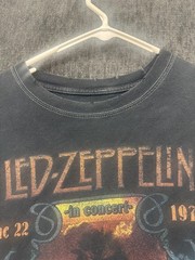 Led Zeppelin In Concert 22 June 1977 California T Shirt Mens Large Gray Graphic