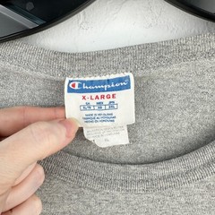 Vintage Champion TShirt Mens XL Gray Blue Basic Logo Streetwear Y2K Gorpcore