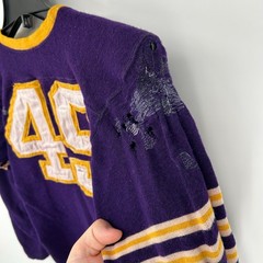 VTG 20s 30s Purple O’Shea Knitting Mills Wool Button Crotch Football Jersey 42