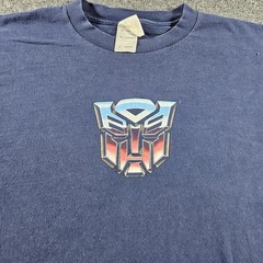 Transformers Autobot Shirt Mens XL Blue Fruit Of The Loom Graphic Tee Logo