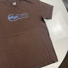 Vintage Split Skateboarding T-Shirt Men’s Large Skate Art Punk 90s Hipster Brown