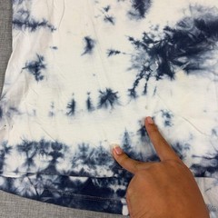 Abercrombie & Fitch Shirt Mens M Blue Tie Dye Henley Pocket Tee Cotton Jersey