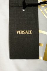 Versace Men’s Gold Medusa Print White Short Sleeve Crewneck T-Shirt US 2XL IT 56