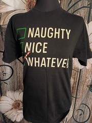 Holiday Time Mens Christmas Naughty Nice Checklist Graphic Tee Black Size SM