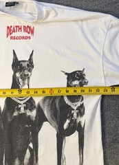 Death Row Records Doberman Dogs White Shirt Snoop Dog Size Large Preowned