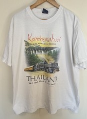 Kanchanaburi – The River Kwai Bridge Tshirt Mens XL White World War II History