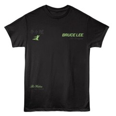 Bruce Lee Mens T-Shirt LARGE DRAGON 2 Sided New Licensed Black Cotton SM – 5XL