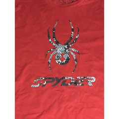 Spyder Men’s Athletic T-Shirt Large Red Short Sleeve Graphic Logo Cotton NEW