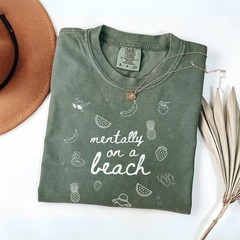 Mentally On Beach Summer Vacation Comfort Tee