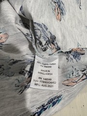 Free Planet Shirt Mens XL Surfer Graphic All Over Print Organic Cotton Beach