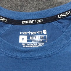 Carhartt Force Shirt Mens M Blue Short Sleeve Relaxed Fit Workwear Pocket Tee