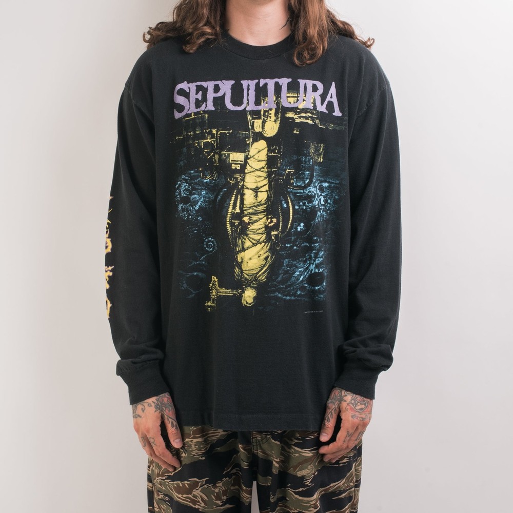 Vintage 1993 Sepultura Band “Chaos AD” Long Sleeve Reprint T-shirt