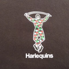 Adidas Harlequins Rugby SS T-Shirt Mens Large L UK42 Black 2019 Cotton