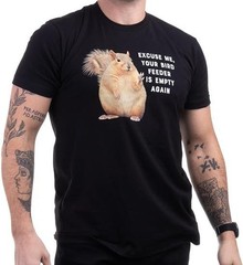 Funny Squirrel Bird Feeder Shirt Backyard Wildlife Graphic Tee Gift