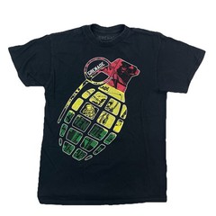 Grenade Grim Reaper Rasta Grenade Graphic Black T-Shirt Men’s Size M