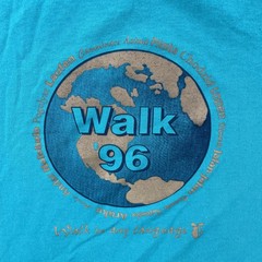 Vintage Hanes Heavyweight 50/50 Men’s L Green T Shirt 1996 Walk In Any Language