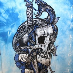 AFFLICTION Black Label Roadhouse T-Shirt Bright Royal XL Y2K Grunge Goth Fashion