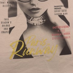 NYC Fashion Paris Runway Shirt Mens Large White Graphic Tee Streetwear Cat Eye