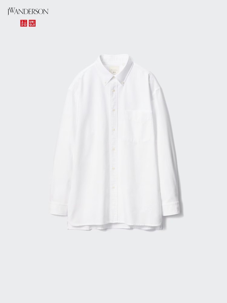 UNIQLO and JW ANDERSON Oxford Oversized Shirt 47999 WHITE/RED/BLUE Men 2025 AW