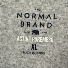 The Normal Brand Mens Shirt XL Gray Blue Henley Active Puresemo Retro Casual Tee