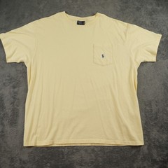 Vintage Polo Ralph Lauren Shirt Mens L Yellow Pocket Single Stitch Made In USA