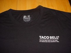 unused Taco Bell Live Mas Employee CREW Shirt Mens 4XL Downey California 1962