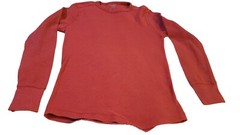 Carbon Thermal Shirt Mens Size M Solid Red Long Sleeve Cotton Trendy Warm Layers