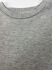 NWT Linea Uomo Gray Waffle Knit Thermal Crew Neck Size XL