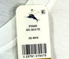 Tommy Bahama Men’s Graphic T / Big-Tall / White / 100% Cotton / AZUL SAILS
