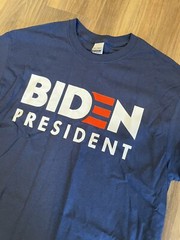 Joe Biden President Navy Blue Tee Shirt Men’s Size Medium New Democrat Election