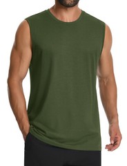 Mens Tank Tops UPF 50+ Sleeveless Shirt Casual Gym Workout Shirts Muscle T-Shirt