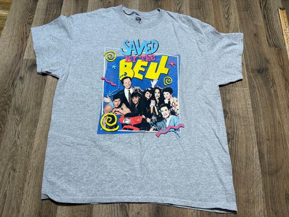 Saved by The Bell Shirt, Men’s Size XL, Gray, Graphic Print, Crewneck