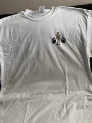 NEW POWER LIFTING : “DTG” PRINT On 100% COTTON WHITE T-SHIRT 2XX