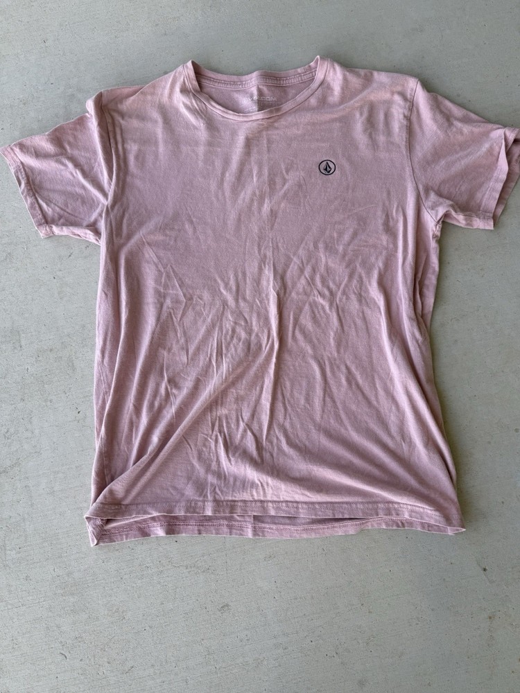 Volcom Stone Men’s Short Sleeve T-Shirt Size Large Surf Skate Skateboard Pink