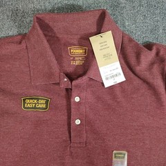 The Foundry Supply Co Adult Men’s Short Sleeve 3 Button Polo LT Autumn Burgundy