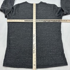 Flint And Tinder Henley Shirt Mens Medium Gray Long Sleeve Made In USA Cotton