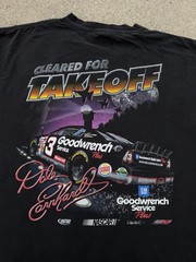 Vintage 90s Dale Earnhardt Jet Black Attack NASCAR Racing T-Shirt XL Distressed