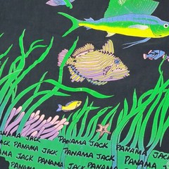 Vintage 90s Panama Jack Wrap Around Fish Graphic T-Shirt size One size Fit XL