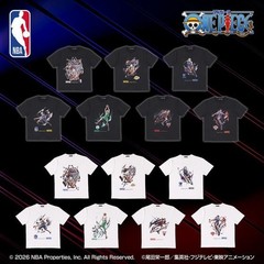 ONE PIECE × NBA T-Shirts Shanks×CHICAGO BULLS BLACK、White