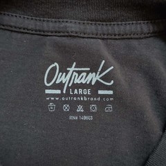 Outrank Hater Aide Graphic Tee Mens Large Black Spray Can Streetwear Shirt